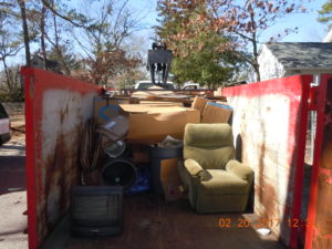 Inside a 20 yard dumpster, Point Pleasant NJ
